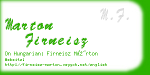 marton firneisz business card